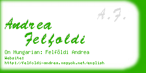 andrea felfoldi business card
